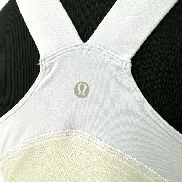 Lululemon | 12 | Lavender Deep-V Mesh Panel Athletic Tank w/ Built-In Bra W1D11S - Picture 9 of 12